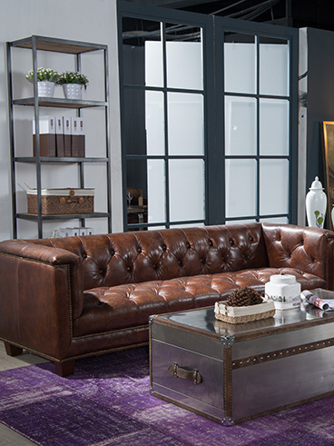 Antique leather sofa