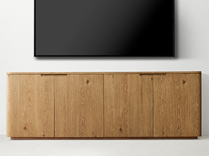 Large Capacity Media Consle TV Side；Oak Wooden Double TV Side；New Style Madero Double TV Side