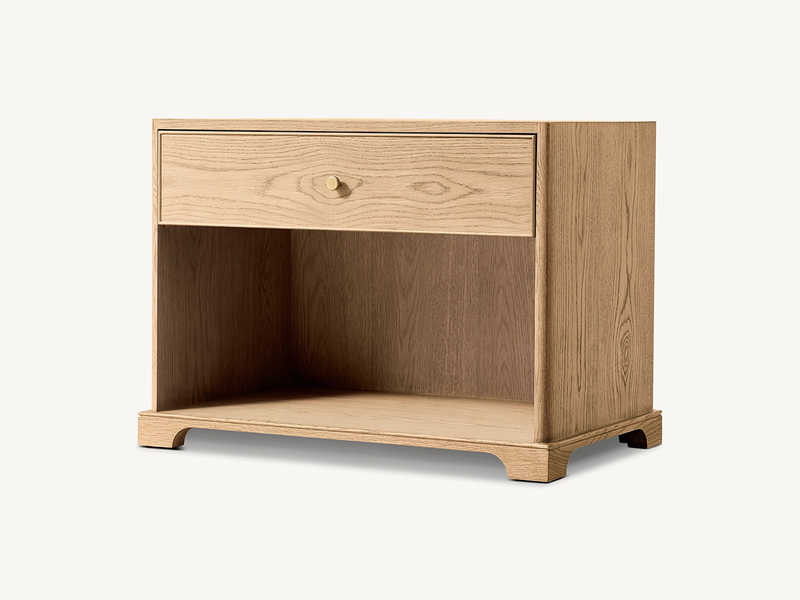 Wood Nightstand; Modern Nightstand;Brown Nightstand