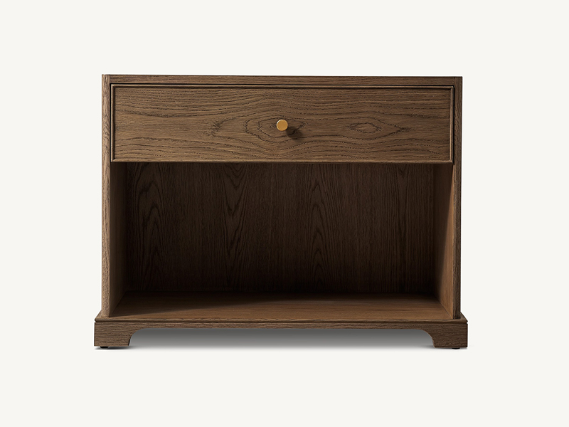 Wood Nightstand; Modern Nightstand;Brown Nightstand