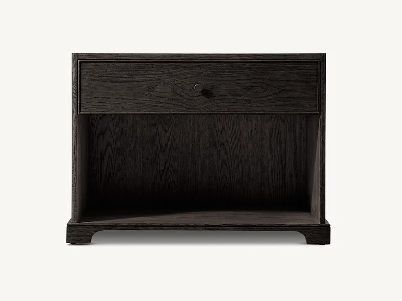 Wood Nightstand; Modern Nightstand;Brown Nightstand