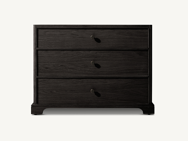 Wood Nightstand; Modern Nightstand;Brown Nightstand